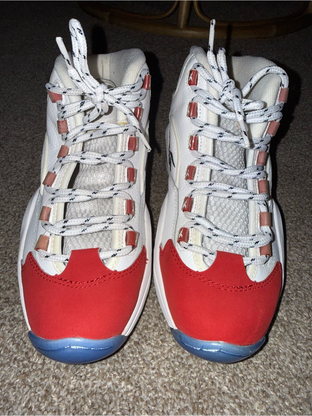Reebok Allen Iverson Question Mid Red Toe 25th Anniversary Men’s Sneakers